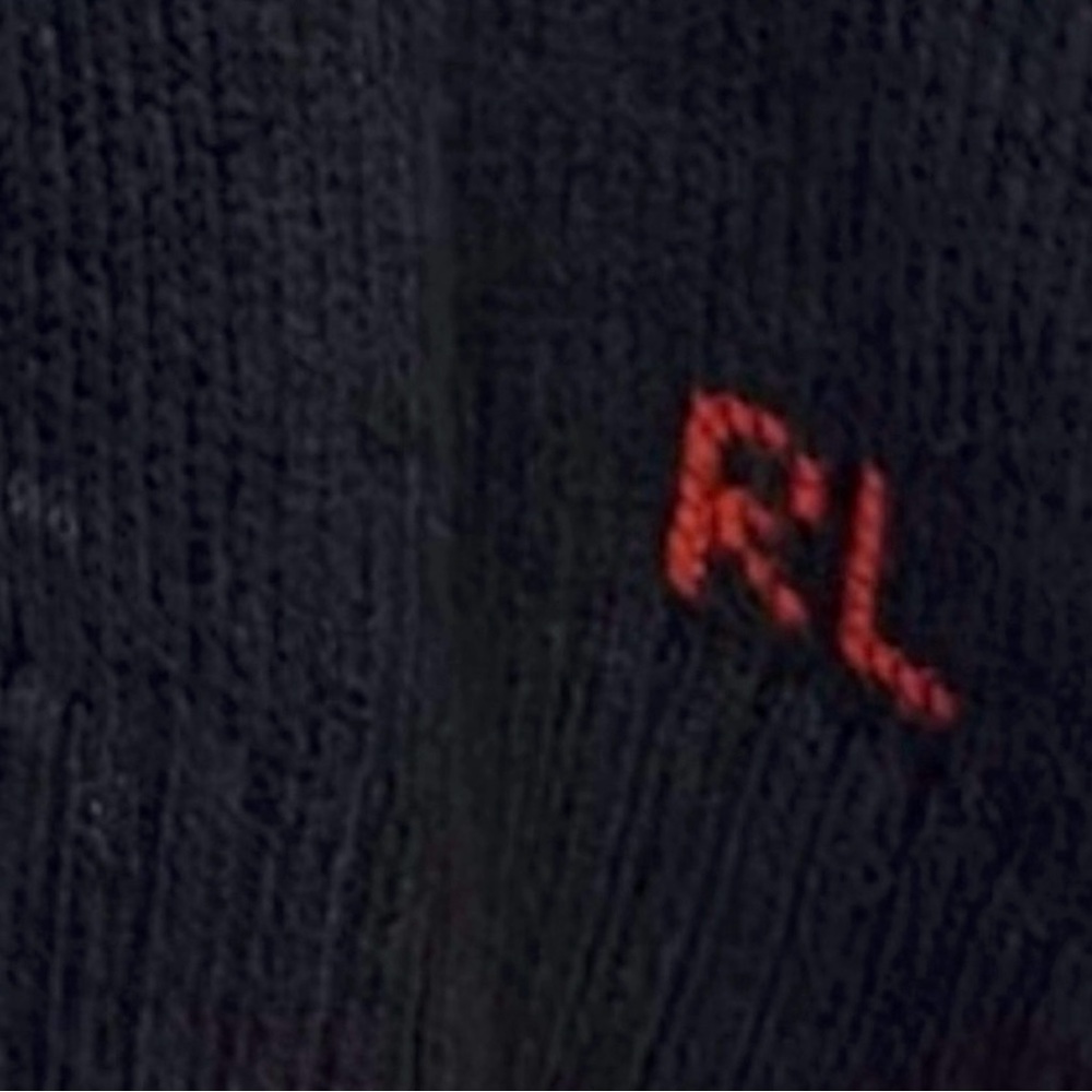 Vintage Polo Ralph Lauren Bear Sweater Navy Knit OG RL Polo Bear USA Flag - Picture 11 of 12